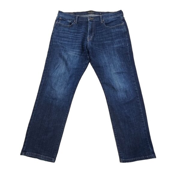 Lucky Brand 221 Straight Men's Jeans Size 38x30 Blue Stretch Denim Wide Leg Y2K - Picture 1 of 16